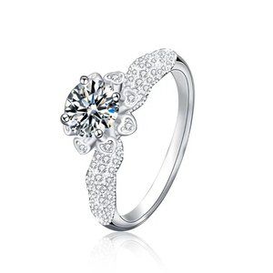 Certified 1ct. t.w. Diamond Ring 18k White Gold over Italian Sterling Silver